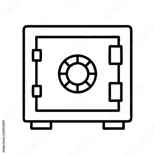 Safe box vector illustration for security and protection of valuable assets and financial safety deposit box