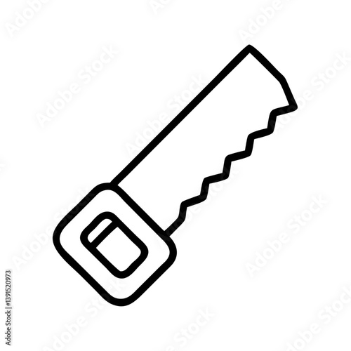 Find the best hand saw outline vector image for woodworking projects and diy crafts with precise cutting tools