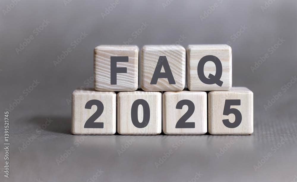 Obraz premium Fag 2025 on wooden cubes text on a background