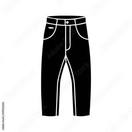 jeans icon, jeans line art - simple line art of jeans, perfect for jeans logos and icons