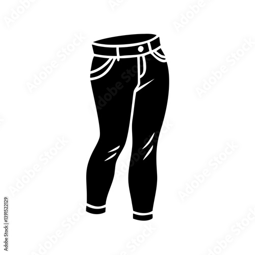 jeans icon, jeans line art - simple line art of jeans, perfect for jeans logos and icons
