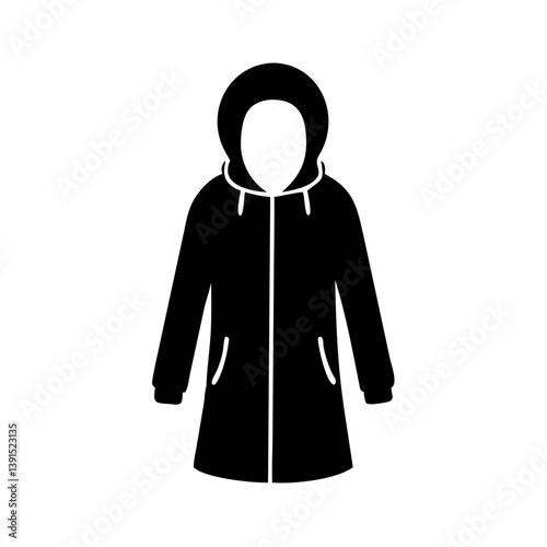 parka icon, parka line art - simple line art of parka, perfect for parka logos and icons