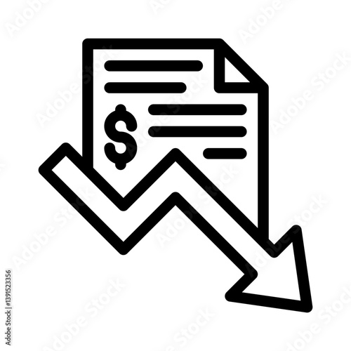 recession line icon