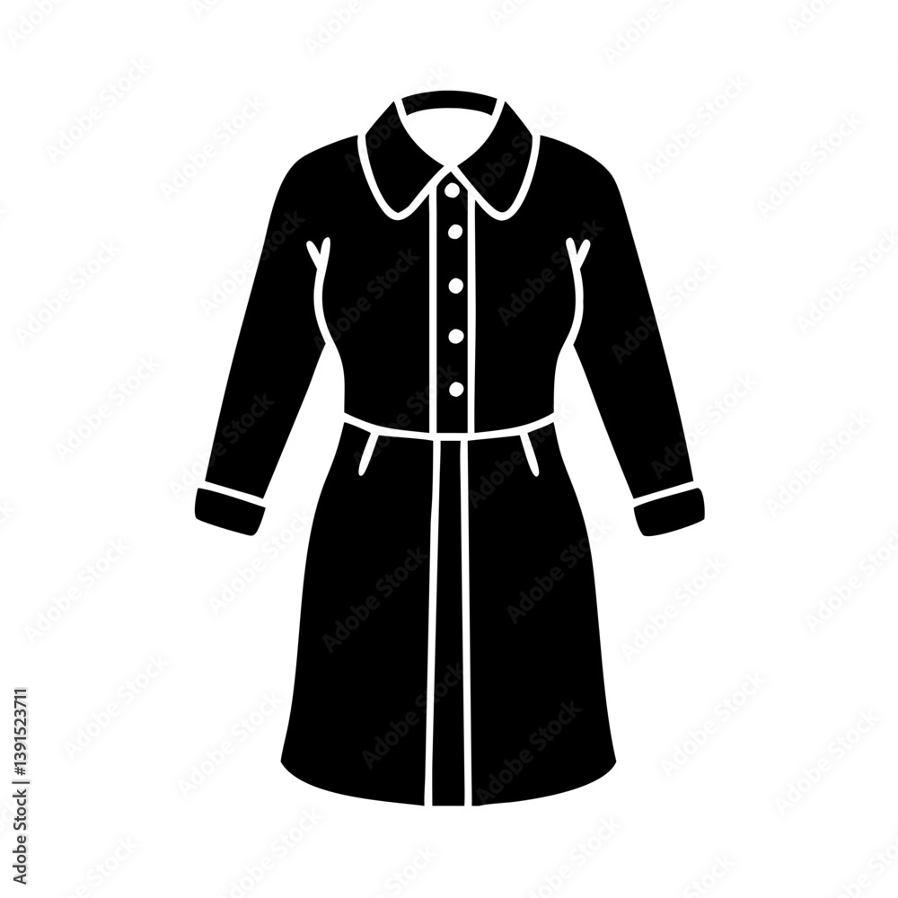 shirt dress icon, shirt dress line art - simple line art of shirt dress, perfect for shirt dress logos and icons shirt dress icon, shirt dress line art - simple line art of shirt dress, perfect for shirt dress logos and icons