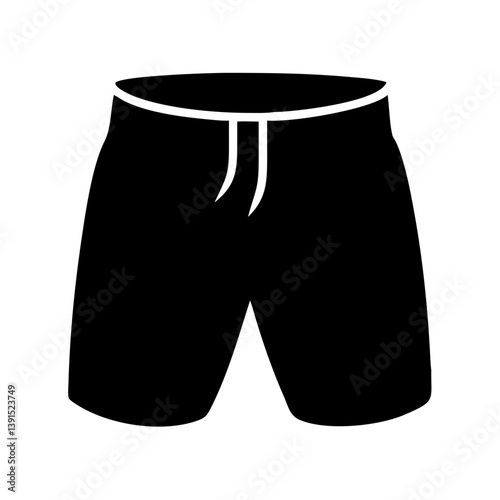shorts icon, shorts line art - simple line art of shorts, perfect for shorts logos and icons