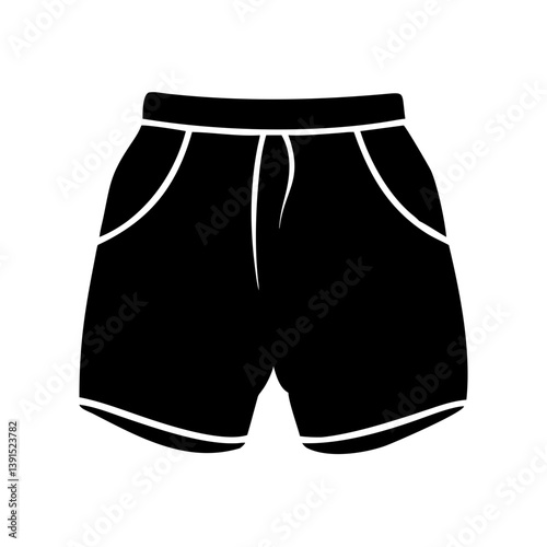 shorts icon, shorts line art - simple line art of shorts, perfect for shorts logos and icons