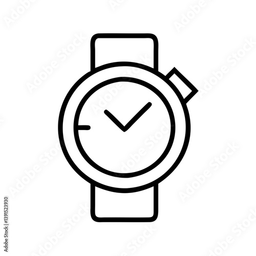 Explore time tracking with this minimalist watch icon for design and user interface projects now online here