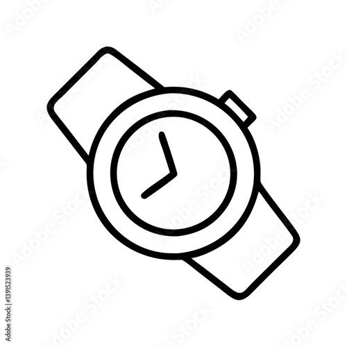 Wristwatch time clock vector icon illustration for time management and fashion accessory concept design