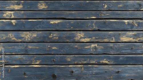 Weathered blue wood plank wall texture.