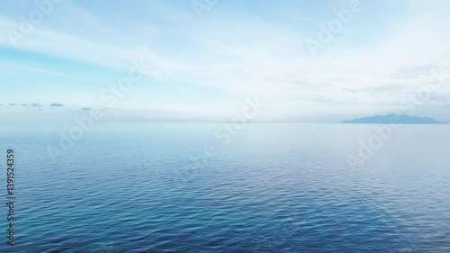 Wallpaper Mural Blue Sea And Soft Clouds Perfect For Summer Relaxation Themes Torontodigital.ca
