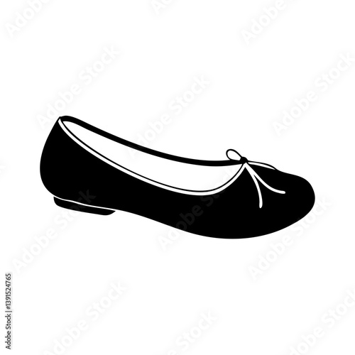 ballet flats icon, ballet flats line art - simple line art of ballet flats, perfect for ballet flats logos and icons
