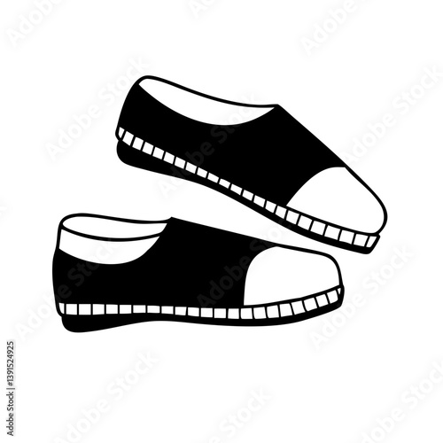 espadrilles icon, espadrilles line art - simple line art of espadrilles, perfect for espadrilles logos and icons