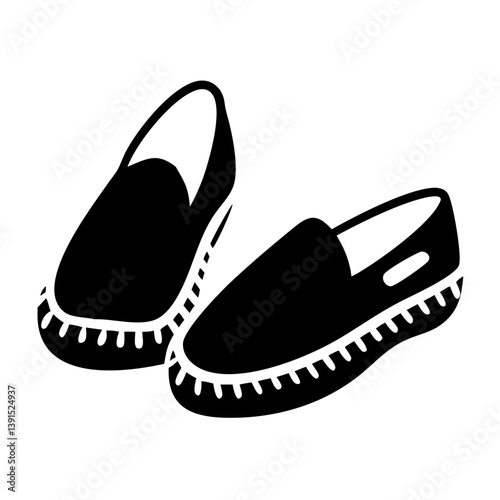 espadrilles icon, espadrilles line art - simple line art of espadrilles, perfect for espadrilles logos and icons