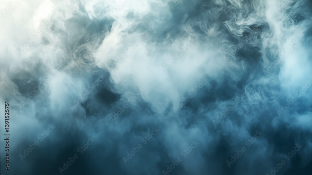 Obraz premium Misty Cloudscape: A serene cloudscape paints the sky with a mesmerizing blend of ethereal mists, evoking a sense of tranquility and the mysteries of nature.