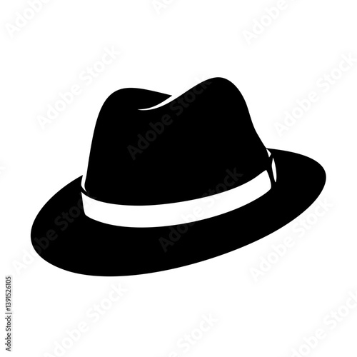 fedora hats icon, fedora hats line art - simple line art of fedora hats, perfect for fedora hats logos and icons