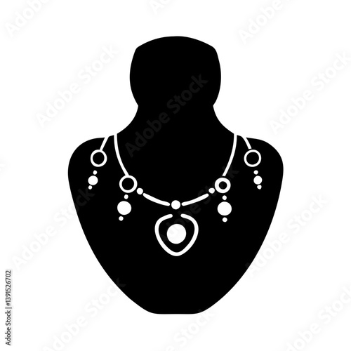 necklaces icon, necklaces line art - simple line art of necklaces, perfect for necklaces logos and icons