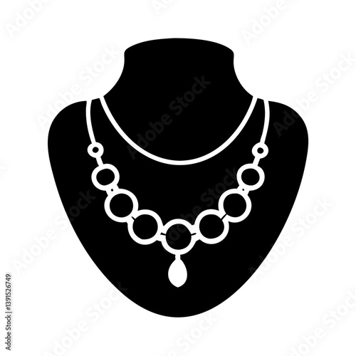 necklaces icon, necklaces line art - simple line art of necklaces, perfect for necklaces logos and icons