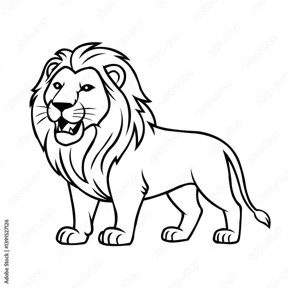 Obraz premium lion vector illustration