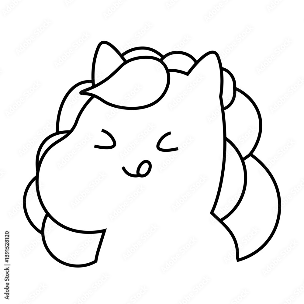 Obraz premium unicorn icon on white background