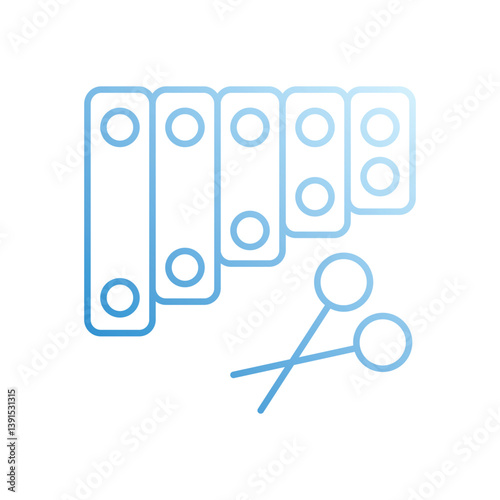 XYLOPHONE vector icon stock illustration