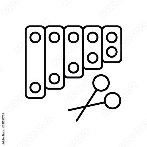 XYLOPHONE vector icon stock illustration