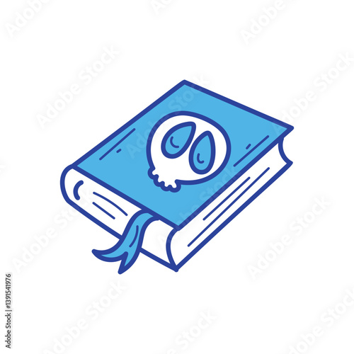 Witch�s Spell Book icon islote white background vector stock illustration