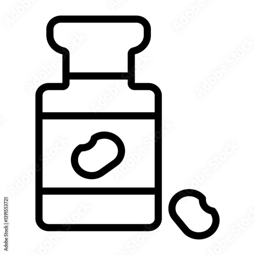 Soy Milk Vector Line Icon Design