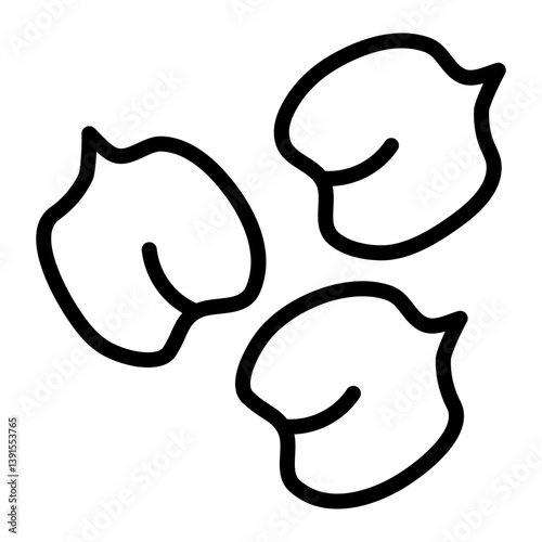 Chickpeas Vector Line Icon Design