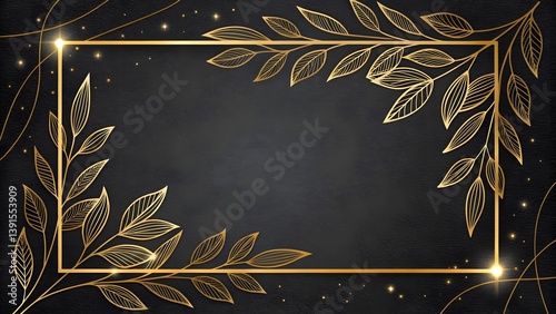 golden floral background