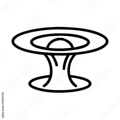 Explore cosmic black hole vector art illustration for science and space exploration visuals and designs