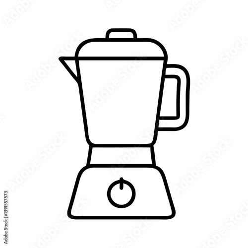 Outline blender kitchen appliance vector for smoothie making and food preparation icon design illustration