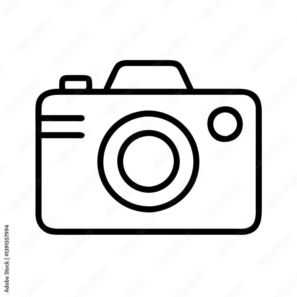 Camera photography equipment vector icon for photo studio and digital photography one hundred characters Camera photography equipment vector icon for photo studio and digital photography one hundred characters
