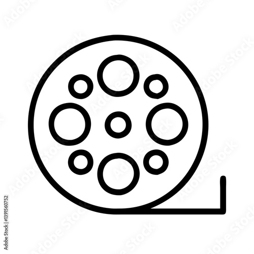 Film reel movie cinema video production entertainment industry icon vector illustration design mm