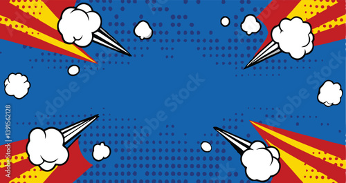 Dynamic Pop Art Comic Book Background Design Elements