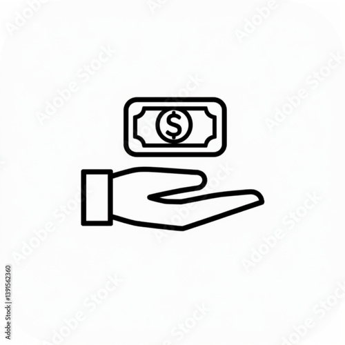 A Dollar Bill over an Open Palm