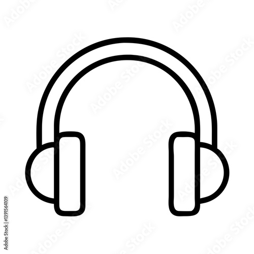 Headphones icon vector illustration, music headphones, audio headphones, wireless headphones, dj headphones icon