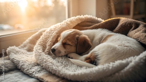 puppy sleeping on the couch