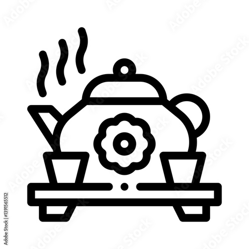 tea ceremony line icon