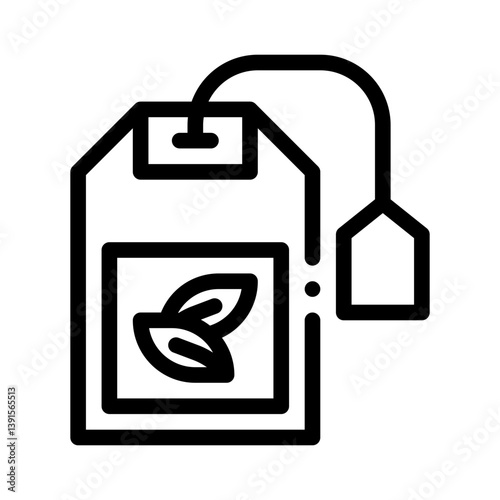 tea bag line icon