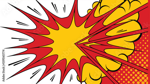 Comic Book Explosion Pop Art Graphic Design Elements