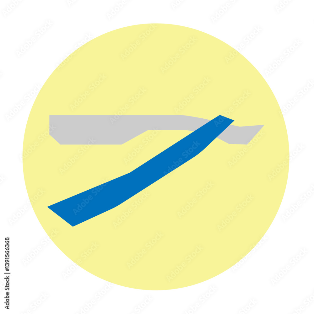 Straight Razor Vector Flat Icon Design Straight Razor Vector Flat Icon Design