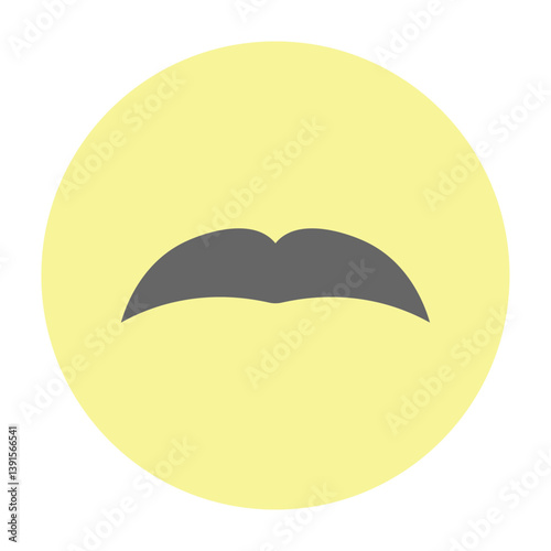 Sideburn Trimming Vector Flat Icon Design