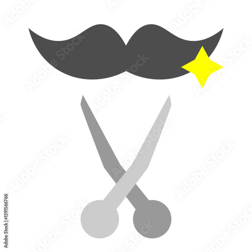 Fresh Haircut Look Vector Flat Icon Design