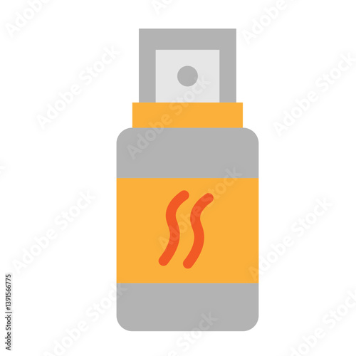 Hair Styling Mousse Vector Flat Icon Design