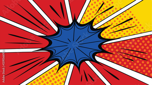 Comic Book Explosion Pop Art Design Graphic Background