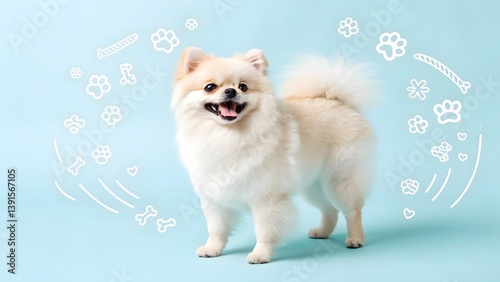 white pomeranian puppy
