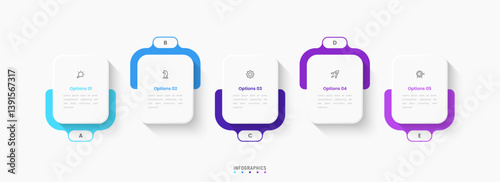 Vector Infographic label design template with icons and 5 options or steps. Can be used for process diagram, presentations, workflow layout, banner, flow chart, info graph.