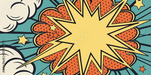 Retro Comic Book Explosion Pop Art Graphic Design
