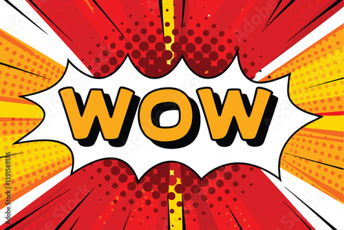 Amazing Comic Book Style Wow Speech Bubble Design