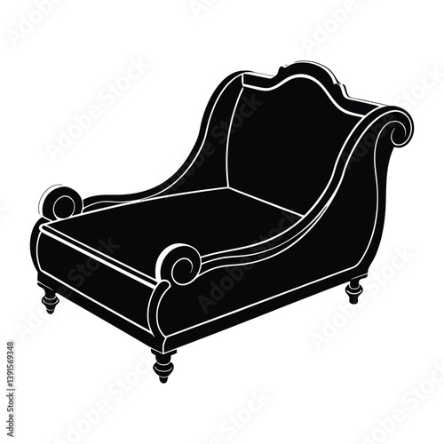 sofa on white background